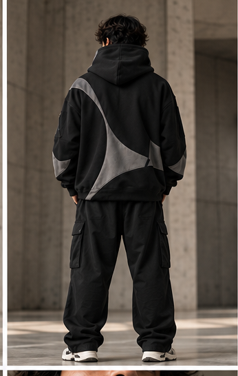 premium hoodie black