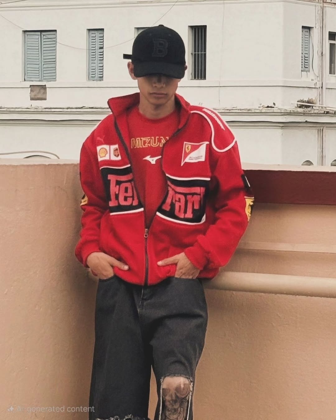 Red Ferrari Racing Jacket India – Vintage F1 Streetwear | Streetbred