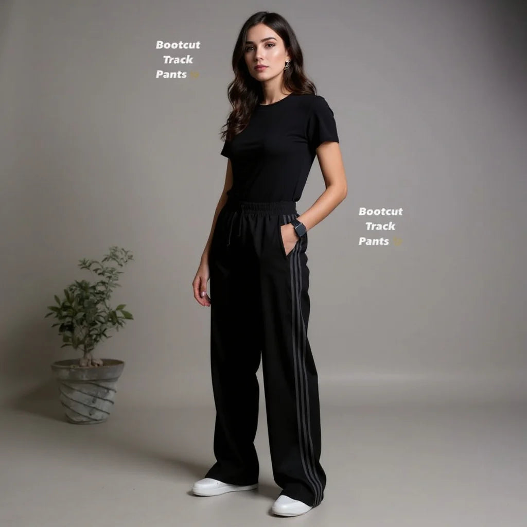 Grey Stripe Cotton Track Pant (Unisex)