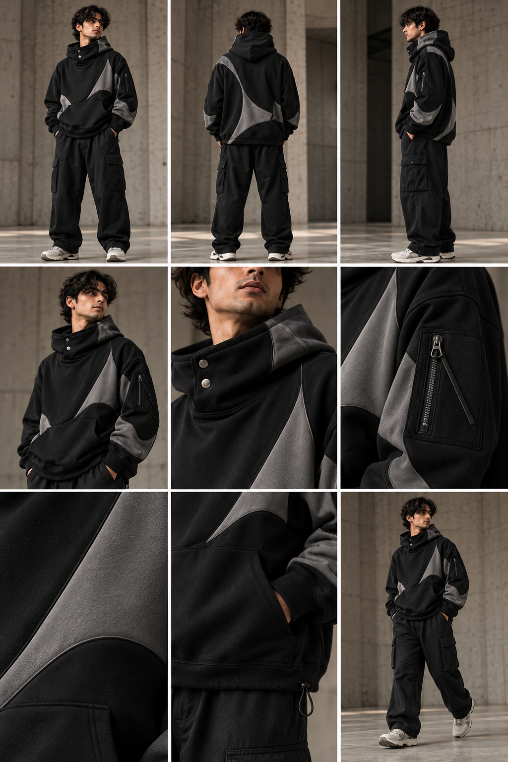 premium hoodie black