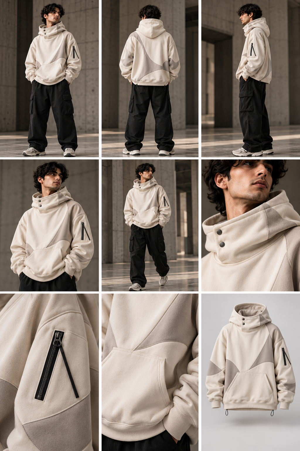 premium hoodie white