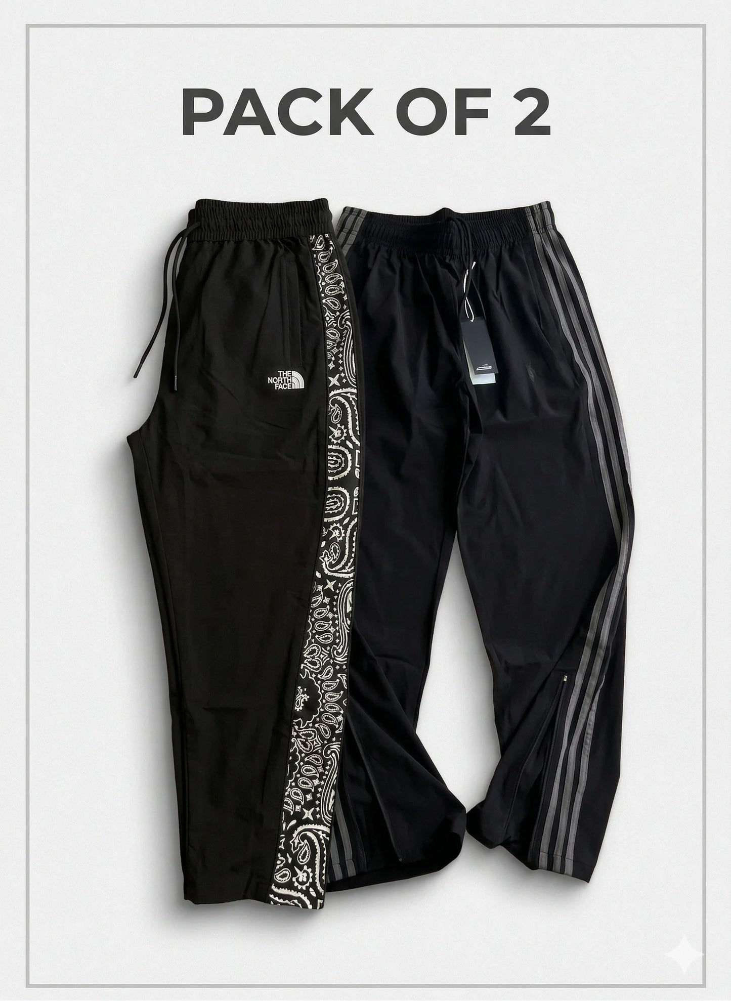STRIPE & PRINT DUO Cotton Track Pant (Unisex)