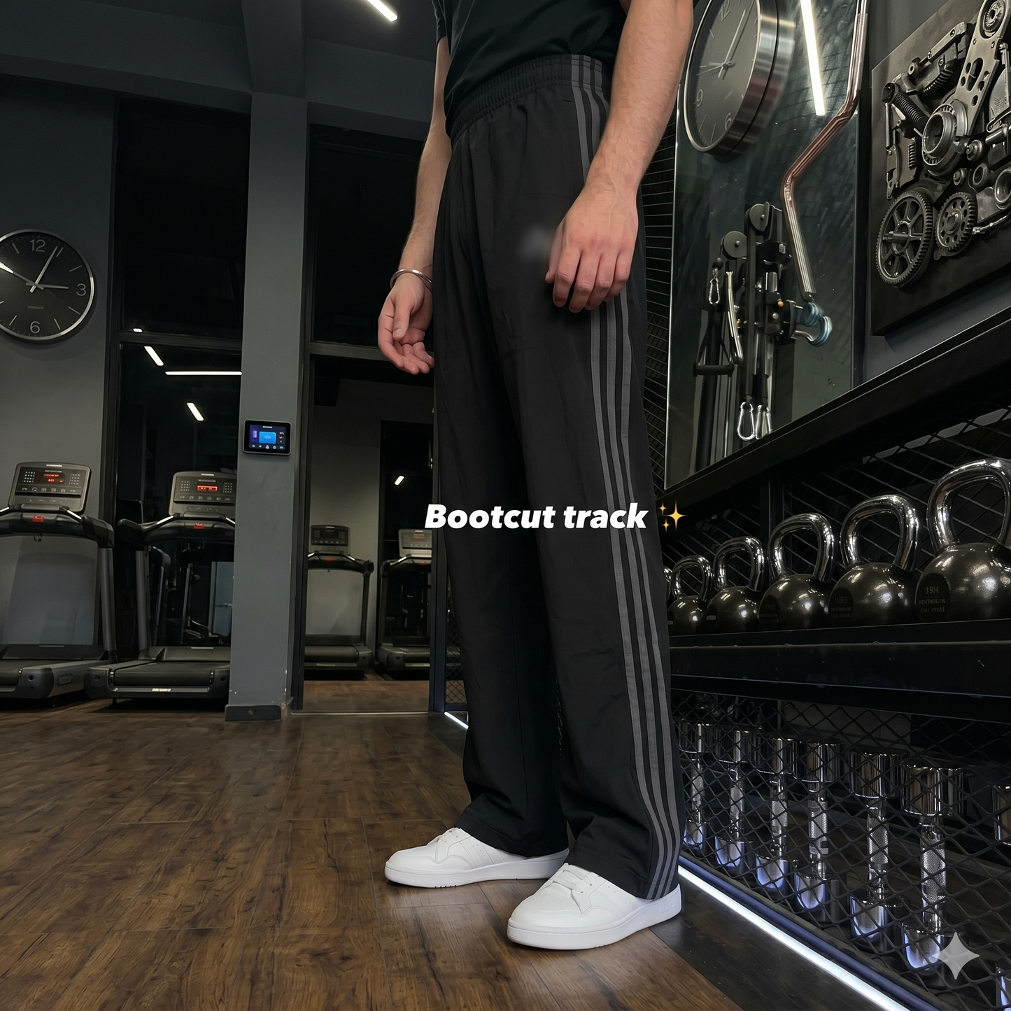 Grey Stripe Cotton Track Pant (Unisex)
