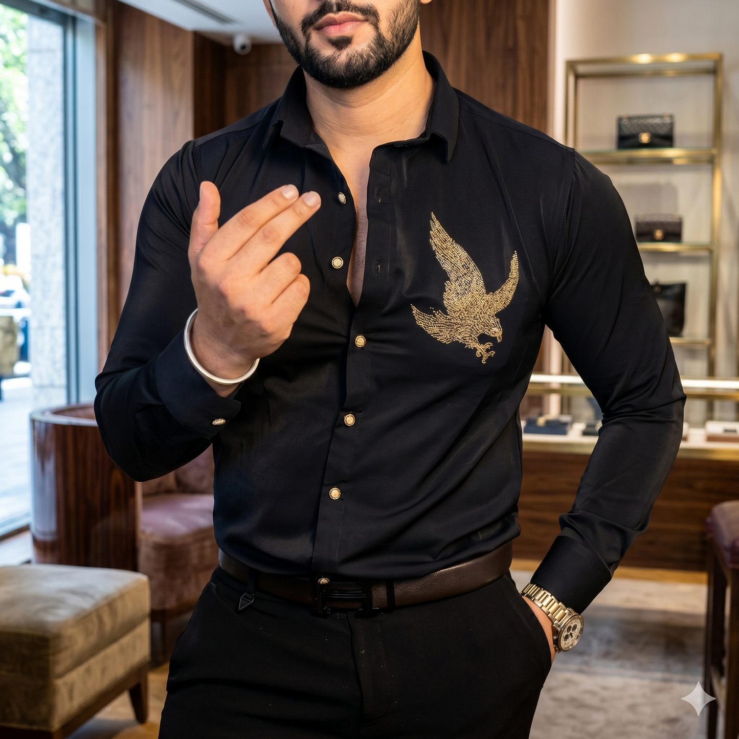 Eagle Shirt black(golden)