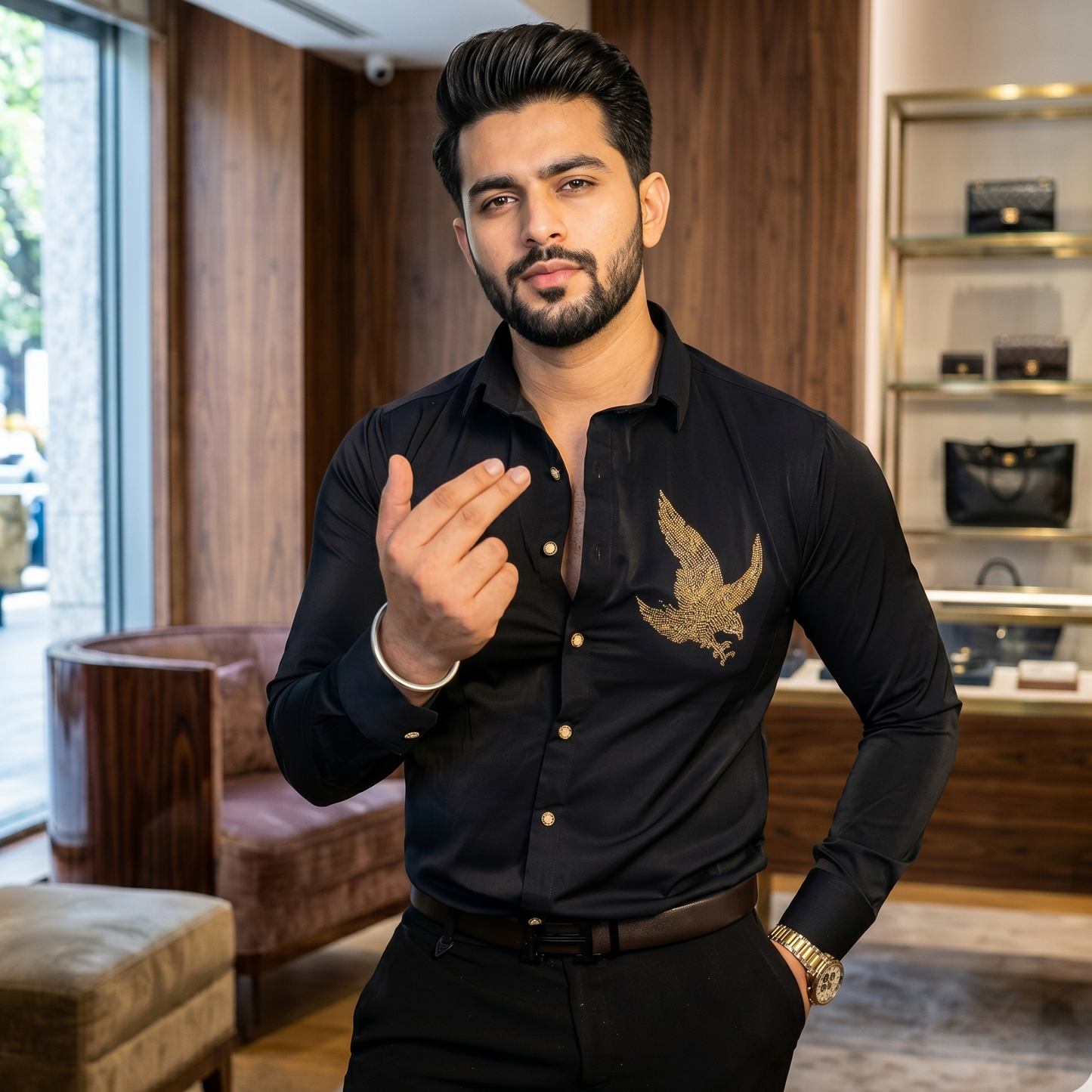 Eagle Shirt black(golden)
