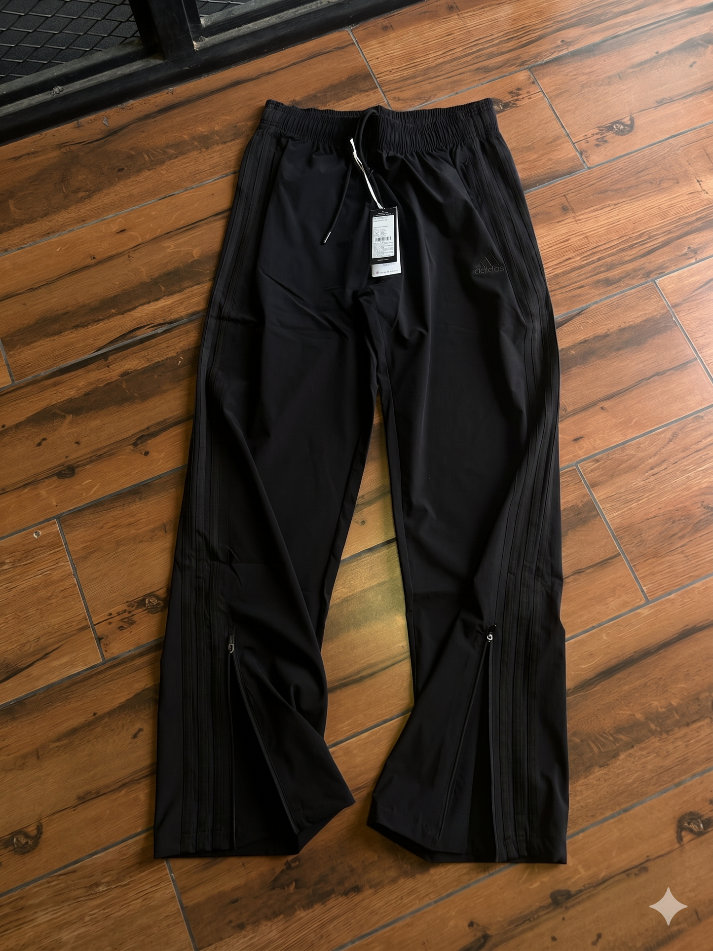 Black Stripe Cotton Track Pant