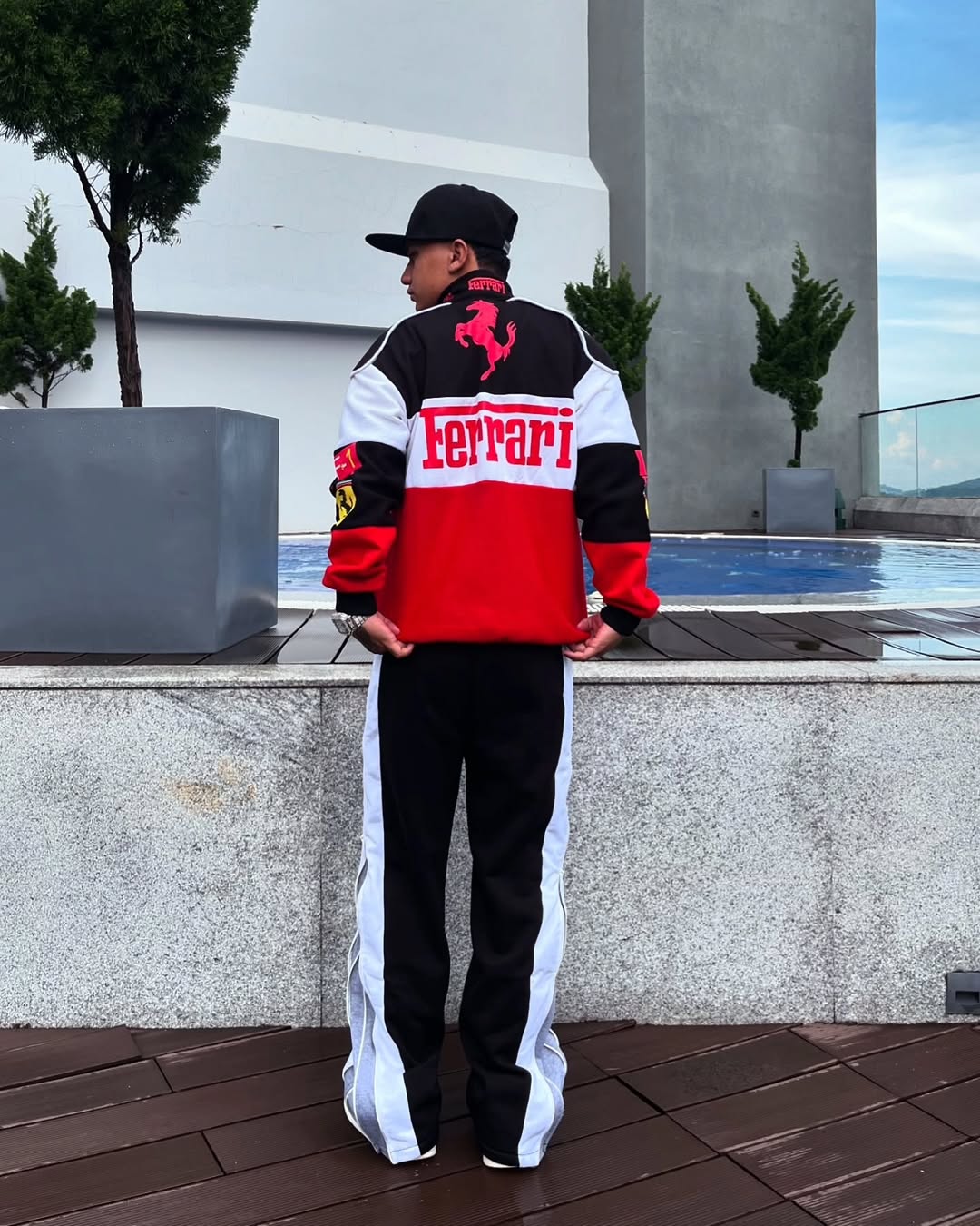 Scuderia Ferrari Printed Racing Jacket - F1 Motorsport Streetwear (Unisex)