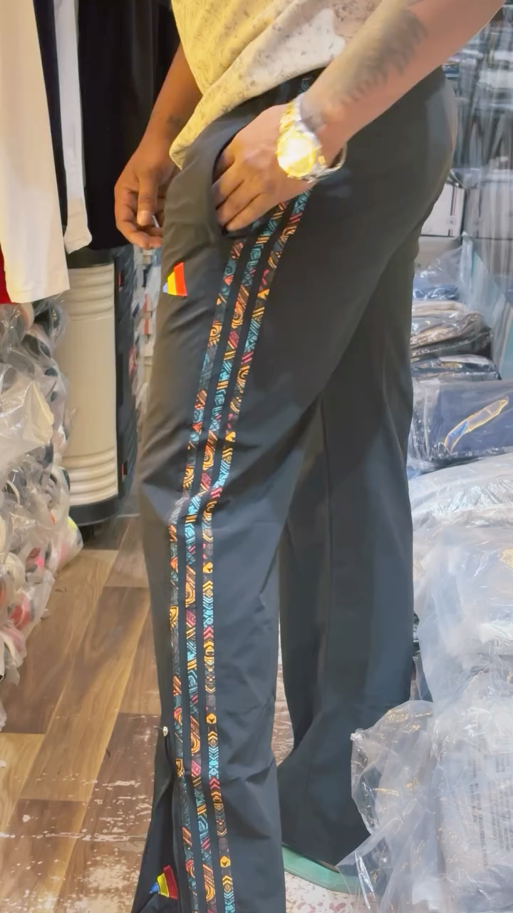 Designer Stripe Cotton Track Pant
