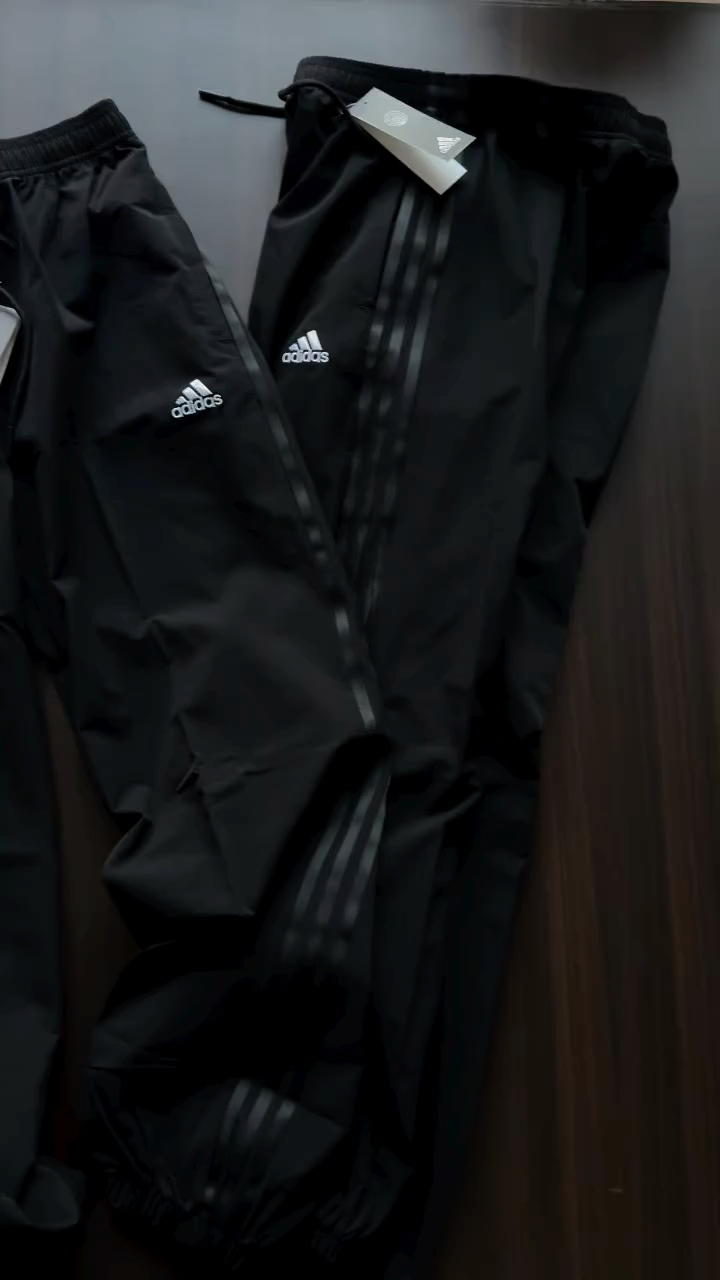 Black Stripe Cotton Track Pant