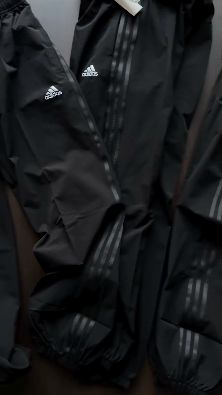Black Stripe Cotton Track Pant