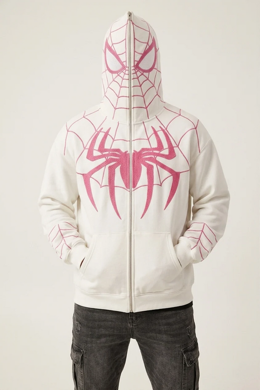 Spiderman Embroidered Hoodie | Premium Zip-Up Streetwear