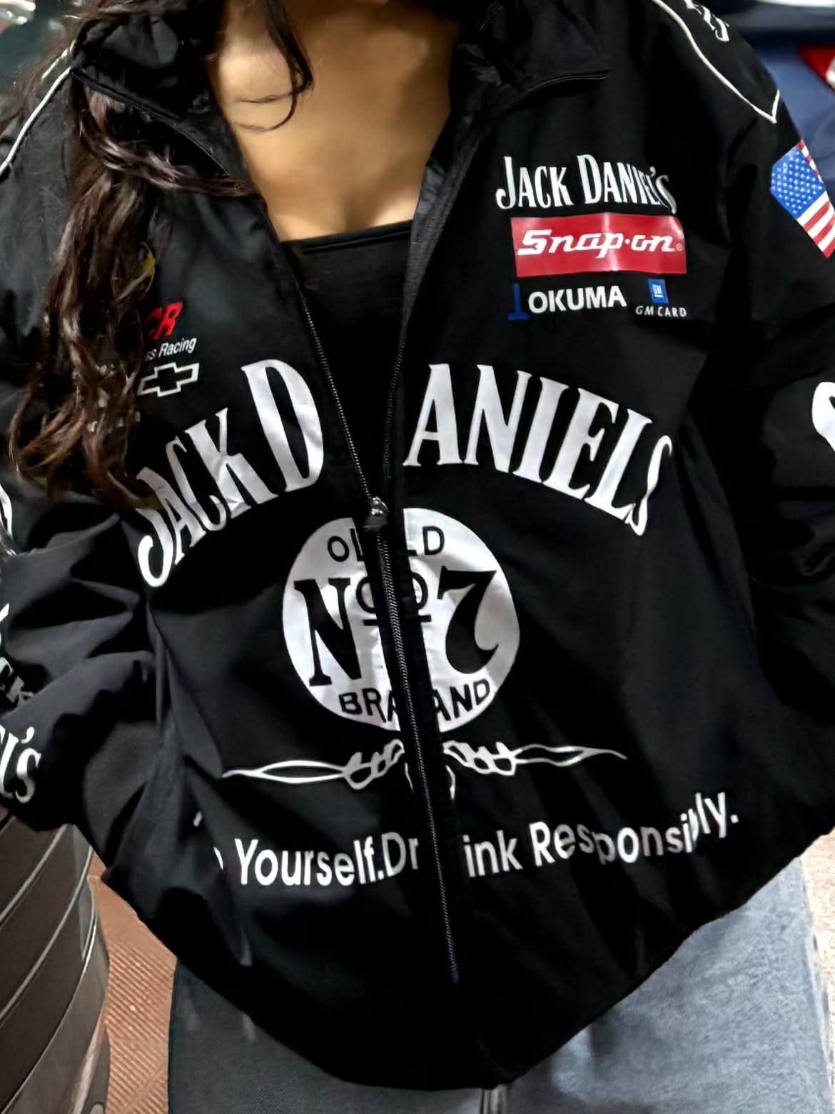 Vintage Jack Daniel's F1 Racing Bomber Jacket (Unisex)